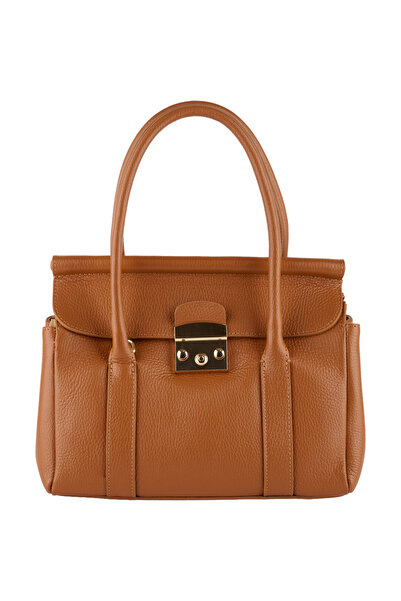 AZZURA Milani bag, 100% natural leather, brown, 8240