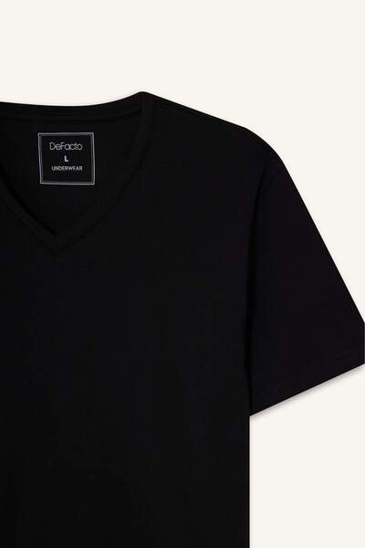DeFacto Slim Fit Slim Fit V-Neck Top D6187Ax24Wn