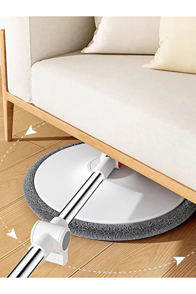 cleova Yeni Tasarım Otomatik 360° Döner Mop ve Temizlik Seti, 3 Başlıklı Paspas Mop