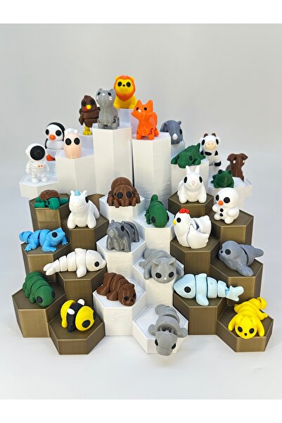 R&D Robotics Minik Hayvanlar 30’lu Oyuncak Seti – Organik, Hareketli, Eklemli...