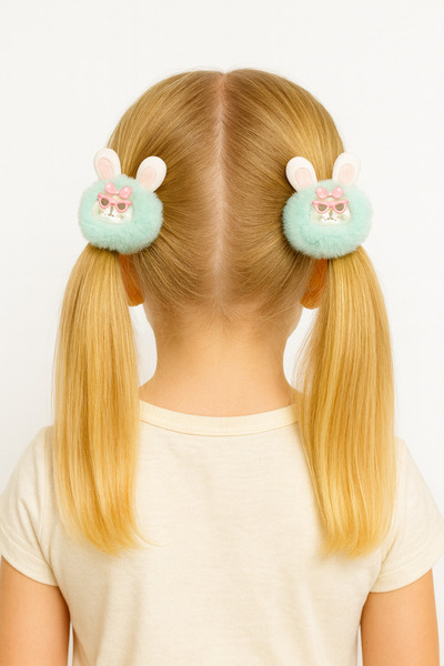 Motebarn Wear Дівчача плюшева 2-х секційна латична шпилька зелена