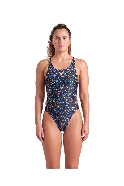 ARENA Women's Arena Confetti Swimsuit Swim Tech Multi Women's Swimmer Swimsuit