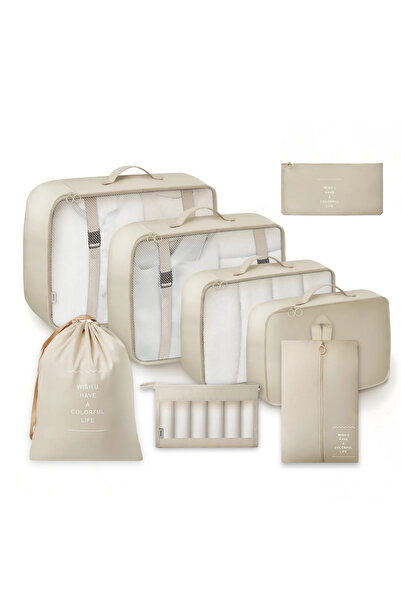 NEXSO مجموعة منظم سفر بيج (٨ قطع) | حقائب تعبئة، مكعبات مقاومة للماء، حقائب أدوات نظافة وأحذية