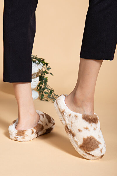 uway Жіночі тапочки з м'яким плюшем, з візерунком, легкі, безшумні, з нековзною підошвою, для зимового взуття, для дому.