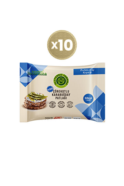 GLUTENSİZ FABRİKA Karabuğday Patlağı Çörekotlu 24 G X 10 Paket (GLÜTENSİZ & V...