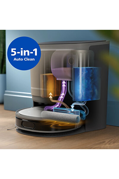 Philips Otomatik Boşaltma istasyonu 4000PA Güç Halı Tanıma 230dk Çalışma Süre...