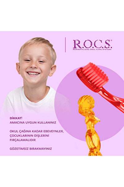 R.O.C.S. 3-7 Yaş Diş Fırçası - Kırmızı Rocs07k