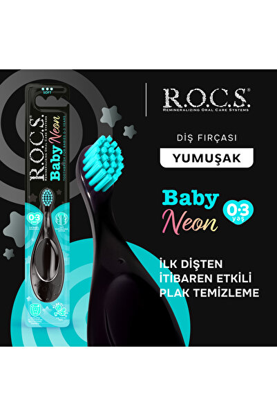 R.O.C.S. Baby Neon 0-3 Yaş Için Ekstra Yumuşak Diş Fırçası - Mor