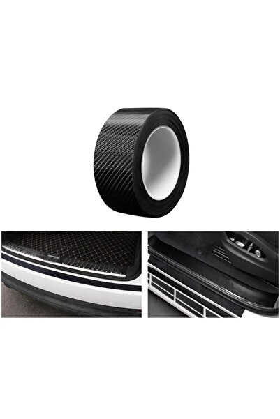 ÖzgürceSeç 6d Siyah Karbon Şerit Folyo Araç Kapı Direk Kaplama Folyosu 5 Cm X 3 Metre - Ragle Hediye
