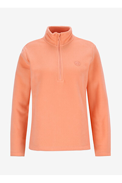 Discovery Expedition D5WL-SWT3302 Somon Fermuarlı Yaka Basic Düz Kadın Polar Sweatshırt