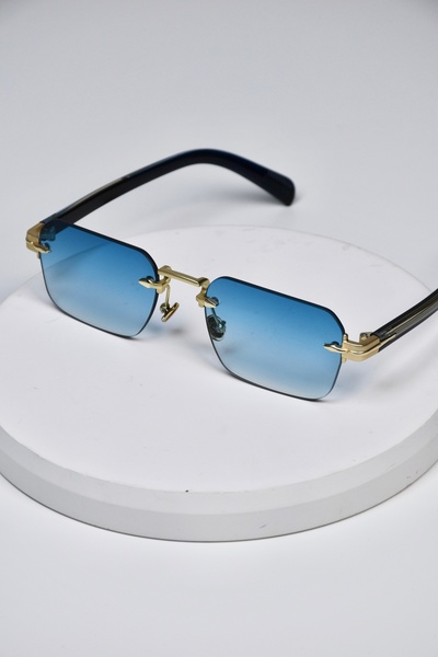 LOOKUP NEW Eşref Tek Sunglasses Unisex Women Men Uv400 Protected Square Metal Gold Gold Hinged Sunglasses