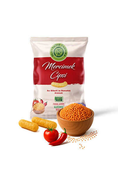 GLUTENSİZ FABRİKA Acı Biberli Ve Domates Aromalı Mercimek Cipsi 60 G X 3 Paket (GLÜTENSİZ & VEGAN)