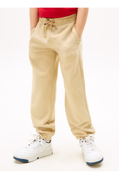 Tommy Hilfiger Lastikli Paça Bej Erkek Çocuk Eşofman Altı KB0KB09695AB9