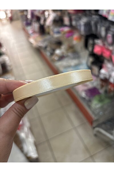 Deniz Party Store Κρέμα Σατέν Κορδέλα 1 εκ. 25 μέτρα