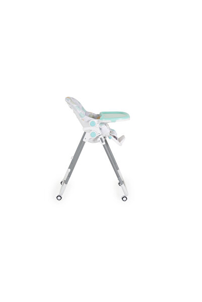 Moni Scaun de masa pentru bebe Bueno, cu pozitie de somn, reglabil pe inaltime, pliabil, Blue Lagoon