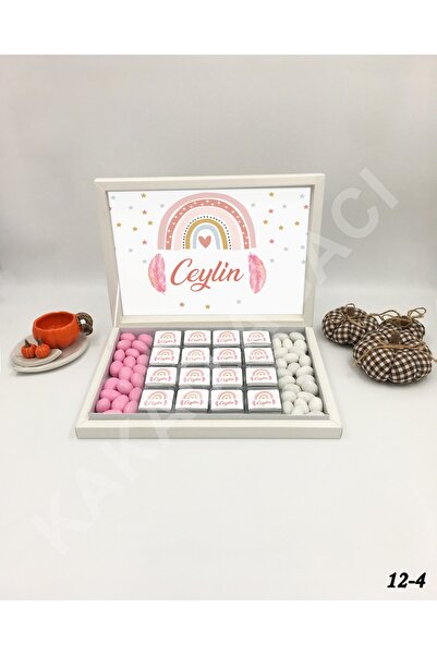 KAKAO AĞACI 48 Adet Karton Kutuda Ayıcıklı Kız/Erkek Bebek Çikolatası