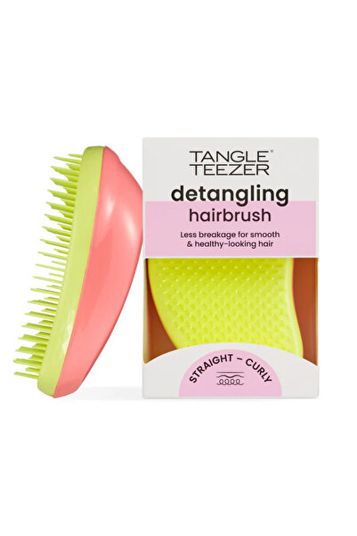 Tangle Teezer Peria de păr originală Salmon Pink Yellow