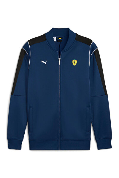 Puma 63276405 Ferrari MT7 Track Jacket P Mavi Regular Fit Düz Erkek Zip Ceket