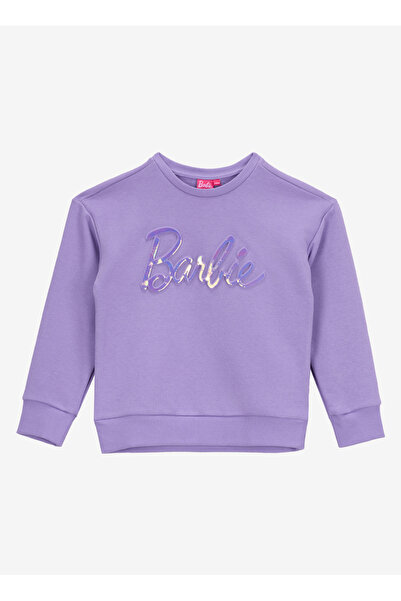 Barbie Baskılı Kız Çocuk Lila Sweatshırt BRB5WG-SWT6036