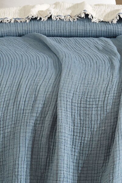 VAROL Tek Kişilik 5 Katlı %100 Pamuk Müslin Yatak Örtüsü