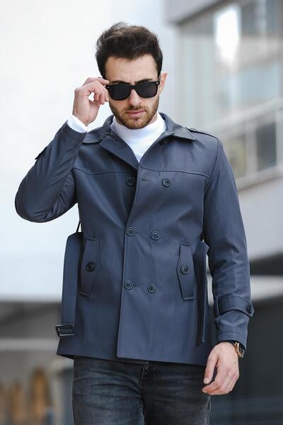 Oksit Lusaka Su İtici Slim Fit Kemer Detaylı Trençkot
