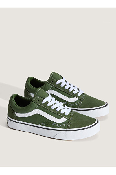 Vans VN000D2VZ3R1-Old Skool Yeşil Süet + Deri Kadın Lifestyle Ayakkabı