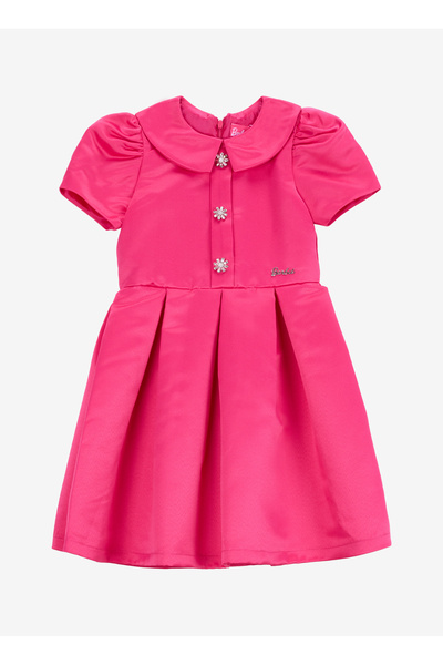 Barbie Düz Pembe Kız Çocuk Abiye Elbise BRB5WG-ELB6089