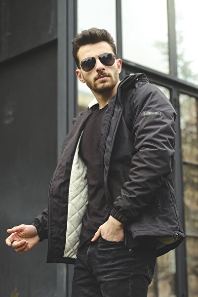 Oksit Bondichk Kürklü Suya Dayanıklı Slim Fit Kaban