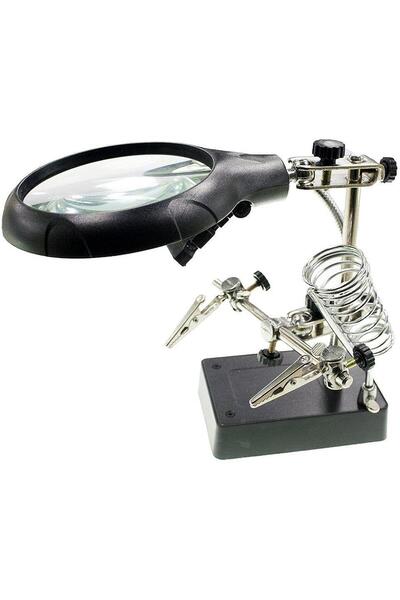 Genel Markalar MG16129-C Led Işıklı Büyüteçli - Mercekli Havya Sehpası