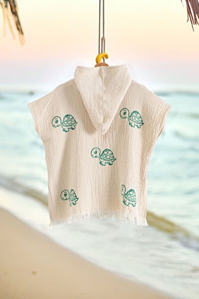 VAROL Organic 100% Cotton Muslin Children's Poncho - Covered