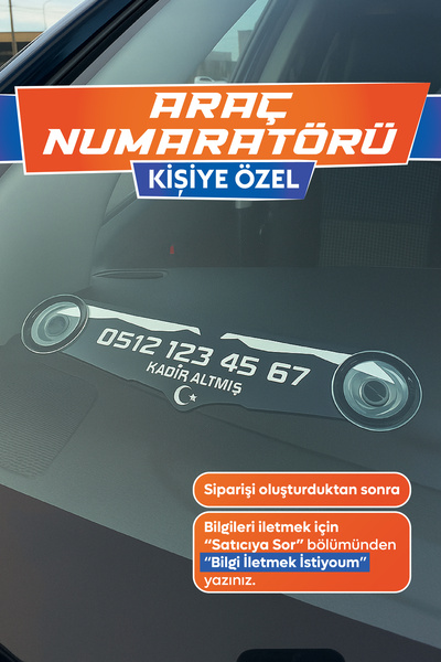 Dekopix Kişiye Özel - Araç Numaratörü Park Telefon Numaratörü - SPEEDHIGH