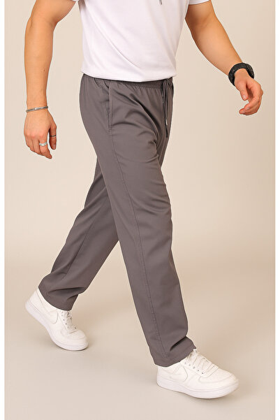 EydaMoon Men's Baggy Loose Cut Parachute Fabric Elastic Waist Trousers