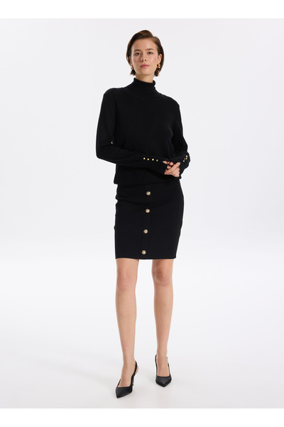 Fabrika Siyah Kadın Dar Etek F5WL-ETK0020