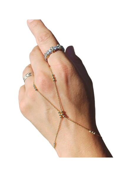 BEBİ BİJUTERİ TOPÇUKLU ZİNCİR ŞAHMERAN BİLEKLİK