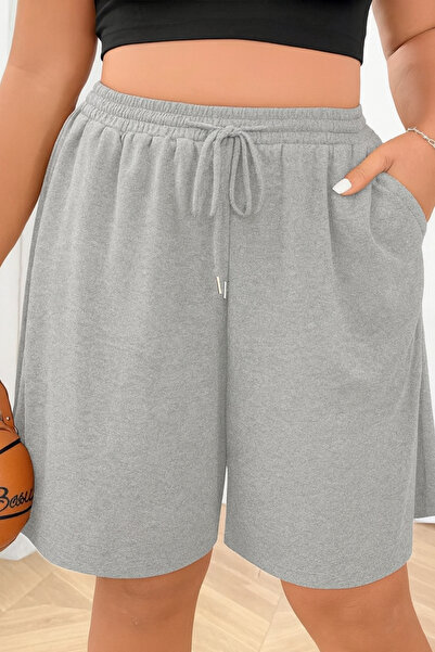 EydaMoon Women's Relaxed Cut Oversize Wide Leg Waist Elastic Shorts