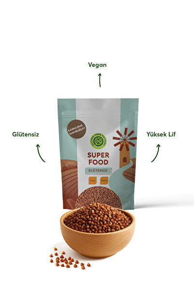 GLUTENSİZ FABRİKA Glütensiz Kavrulmuş Karabuğday Sade 1 Kg (PİLAVLIK)