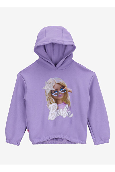 Barbie Baskılı Kız Çocuk Lila Sweatshırt BRB5WG-SWT6632