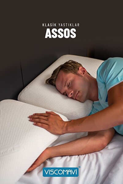 viscomavi Klasik Visco Yastık (ASSOS) Doğal Lifli Kılıflı | Astarlı | Dayanım...