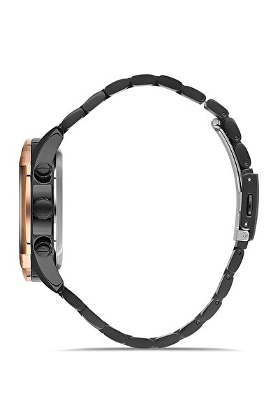 FERRO Black Steel Cord Men's Wristwatch Fm11388A-R2 Functions Active 3Atm Waterproof