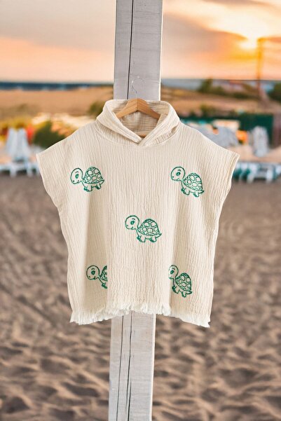 VAROL Organic 100% Cotton Muslin Children's Poncho - Covered