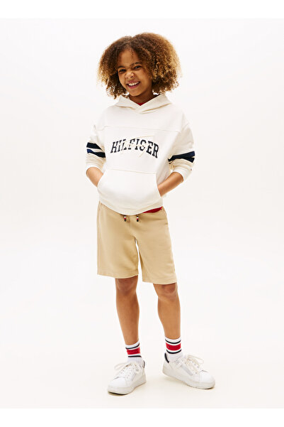 Tommy Hilfiger Mikina s kapucí a smíšeným potiskem