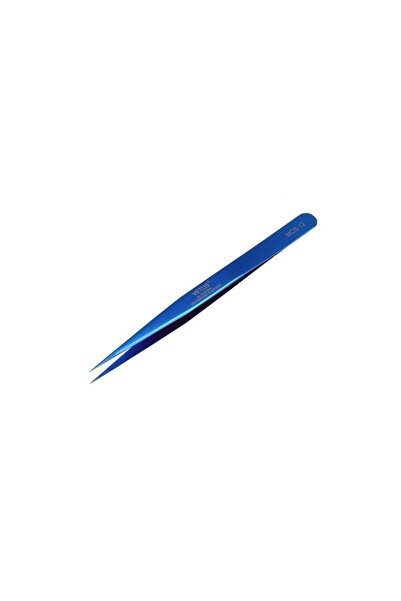 Vetus Mcs-12 Stainless Steel Anti-Static Straight Integrated Tweezers Blue