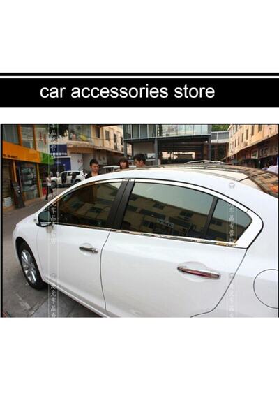 Universal Honda Civic Fb7 Cam Çıtası Çerçevesi Kromu Nikelajı Komple 2012-2015