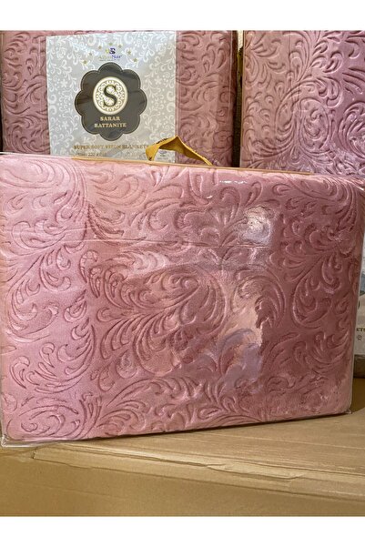 Sarar Pink Embossed Double Blanket