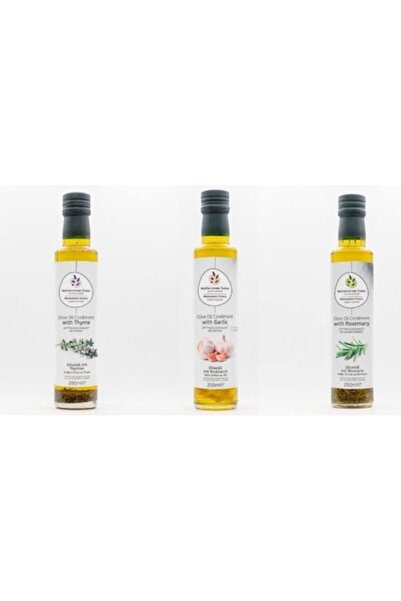 Mediterranean Tastes Oferta 3x0.25L Ulei de Masline Extravirgin, Infuzat cu Usturoi, Cimbru, Rozmarin, Aciditate <0.8%