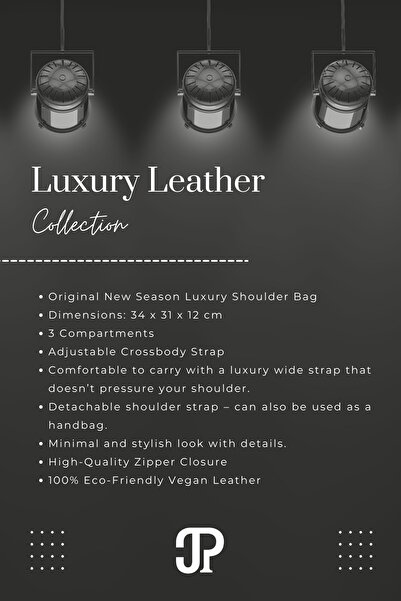 POLOGRAND London Original Just Polo Collection 3 Compartment Luxury Soft Leather Adjustable Cross Strap Shoulder Bag