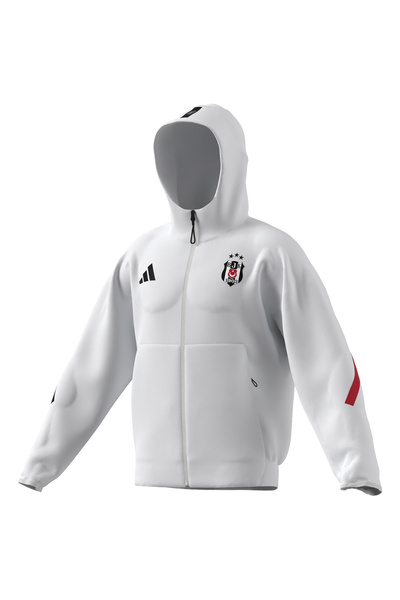adidas JM4912 BJK ANTH JKT Λευκό κανονικό ανδρικό μπουφάν με φερμουάρ