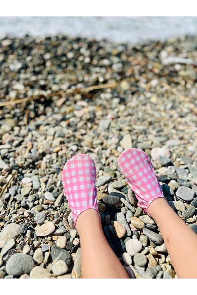 Ella Bonna Kaydırmaz Taban, Unisex Bebek, Çocuk Deniz Ayakkabısı, Havuz Patiği, Pembe Çizgili