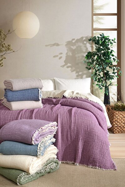 VAROL 5 Layer 100% Cotton Muslin Bedspread – 230X240 cm