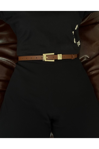 LİA KEMER Classic Team Buckle Gold Belt, Jacket Belt, Pants Belt, Casual Belt
